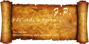Füstös Petra névjegykártya