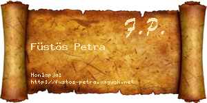 Füstös Petra névjegykártya